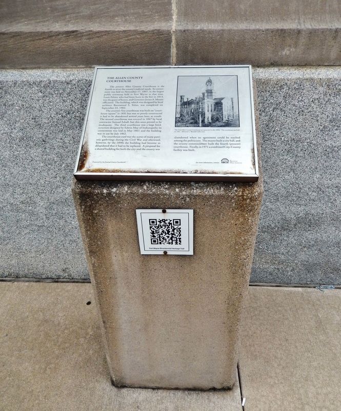 The Allen County Courthouse Marker image. Click for full size.
