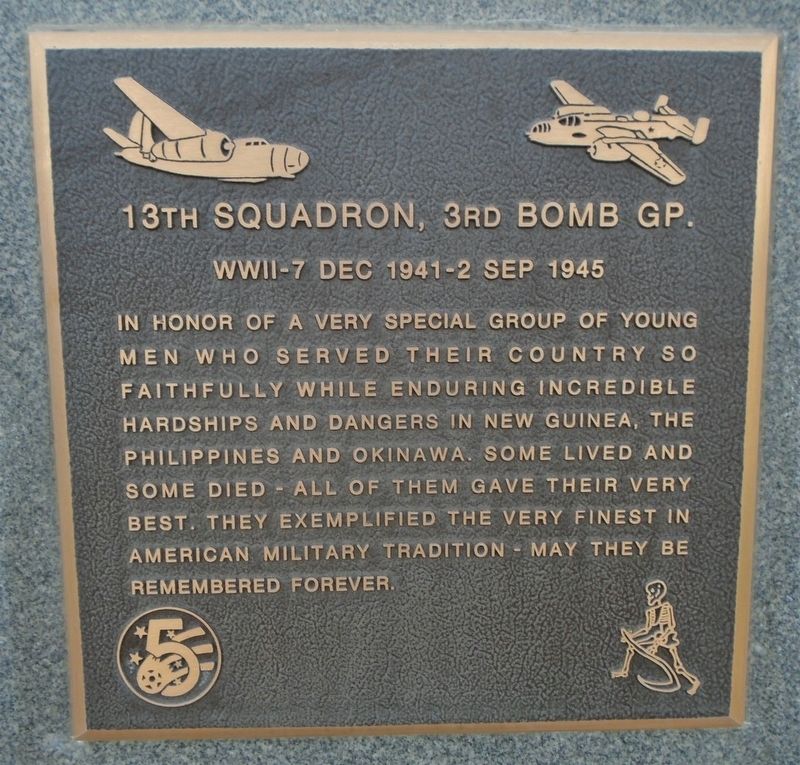 13th Bomb Squadron Marker. Click for full size. 13th Bomb Squadron Marker image. Click for full size.