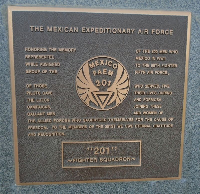 The Mexican Expeditionary Air Force Marker image. Click for full size.