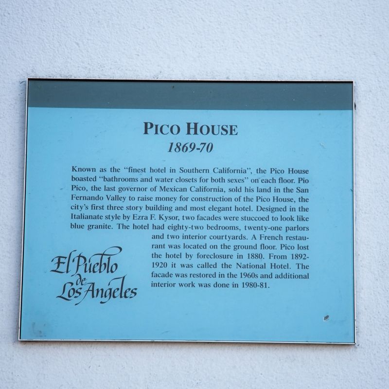Pico House Marker image. Click for full size.