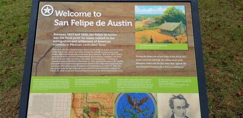 Welcome to San Felipe de Austin Marker. Click for full size. Welcome to San Felipe de Austin Marker image. Click for full size.