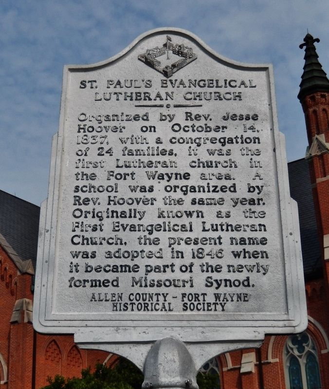 St. Paul's Evangelical Lutheran Church Marker. Click for full size. St. Paul's Evangelical Lutheran Church Marker image. Click for full size.