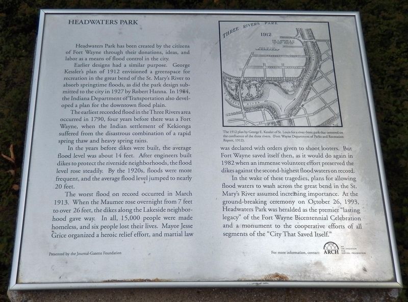 Headwaters Park Marker. Click for full size. Headwaters Park Marker image. Click for full size.
