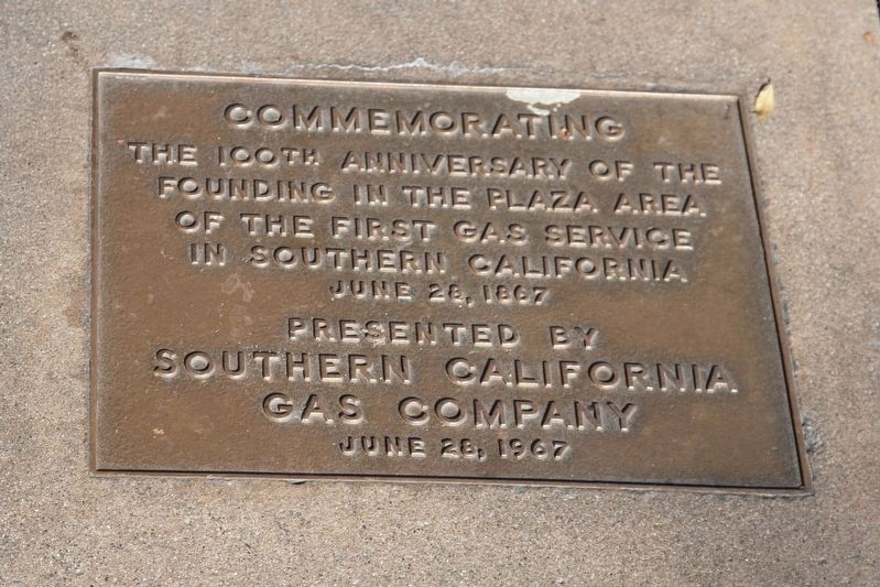 First Gas Service in Southern California Marker image. Click for full size.