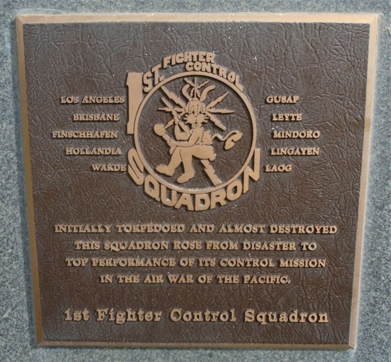 1st Fighter Control Squadron Marker. Click for full size. 1st Fighter Control Squadron Marker image. Click for full size.
