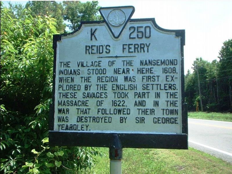K-250 Reid's Ferry Marker. Click for full size. K-250 Reid's Ferry Marker image. Click for full size.