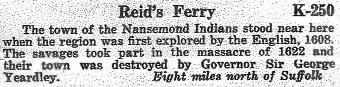 K-250 Reids Ferry, 1931.. Click for full size. K-250 Reids Ferry, 1931. image. Click for full size.