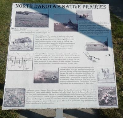 North Dakota Native Prairies Marker image. Click for full size.