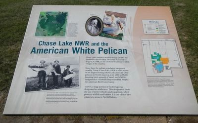 Chase Lake NWR and the American White Pelican Marker image. Click for full size.