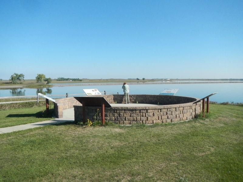 Chase Lake NWR and the American White Pelican Marker image. Click for full size.