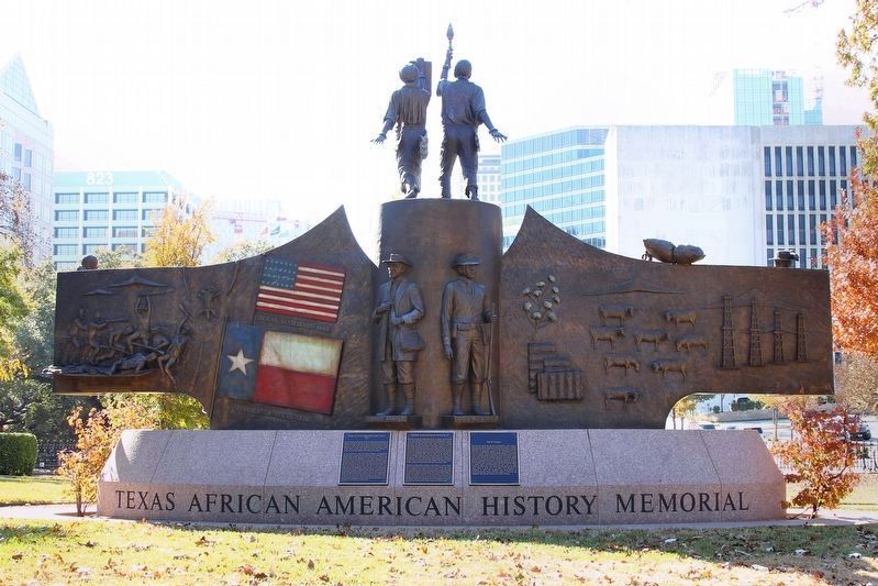 Texas African American History Memorial reverse. Click for full size. Texas African American History Memorial reverse image. Click for full size.