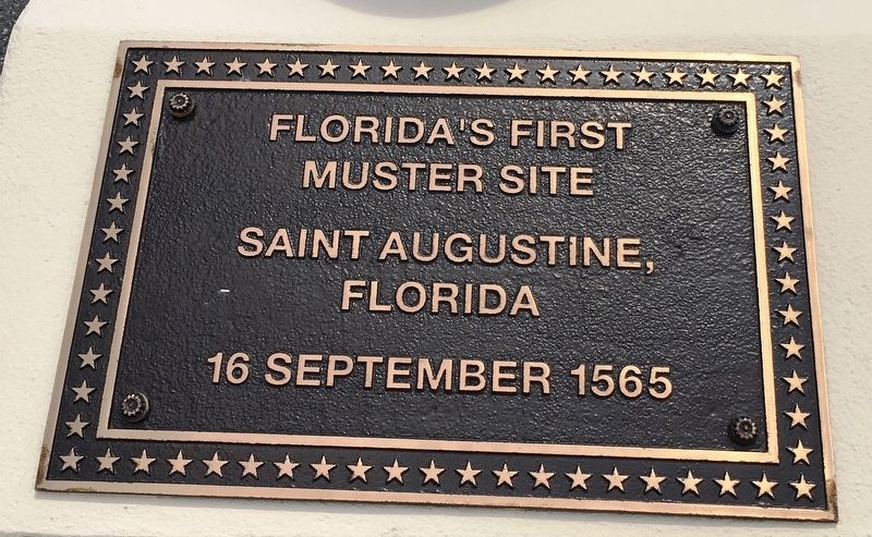 Floridas First Muster Site Marker image. Click for full size.