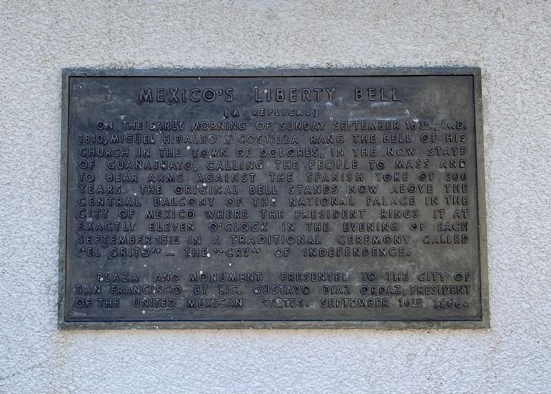 Mexico's Liberty Bell (A Replica) Marker image. Click for full size.