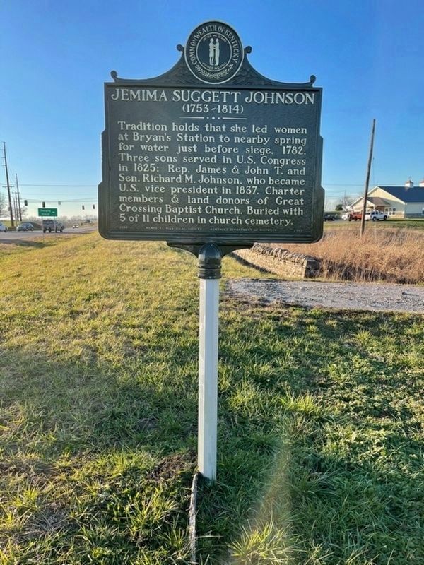 Former location of the Robert Johnson and Jemima Suggett Johnson Marker.. Click for full size. Former location of the Robert Johnson and Jemima Suggett Johnson Marker. image. Click for full size.