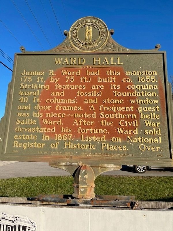 Ward Hall Marker. Click for full size. Ward Hall Marker image. Click for full size.