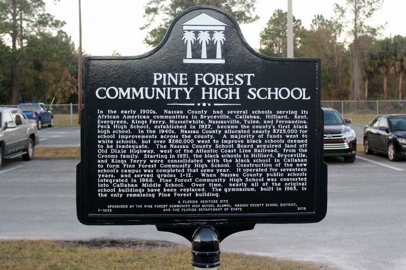 Pine Forest Community High School Marker image. Click for full size.