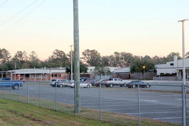 Pine Forest Community High School Marker in background image. Click for full size.