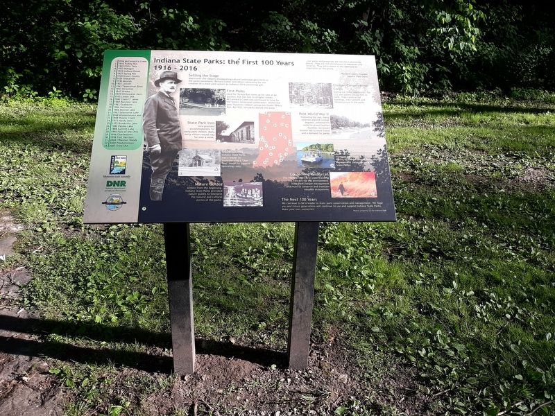 Indiana State Parks Marker image. Click for full size.
