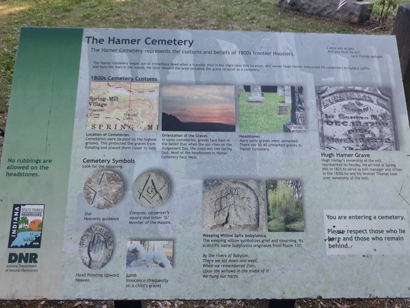 The Hamer Cemetery Marker image. Click for full size.