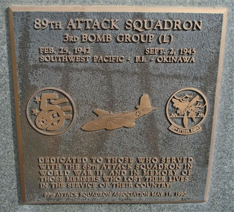 89th Attack Squadron Marker image. Click for full size.