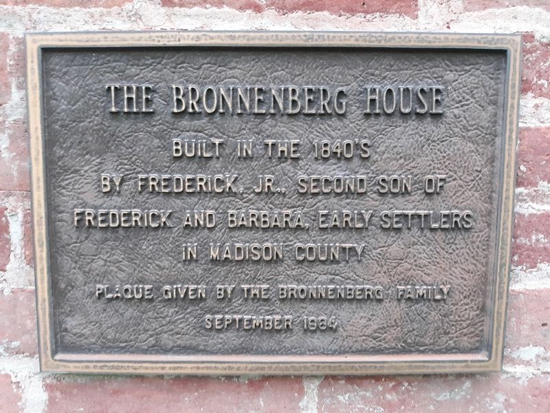 The Bronnenberg House Marker image. Click for full size.