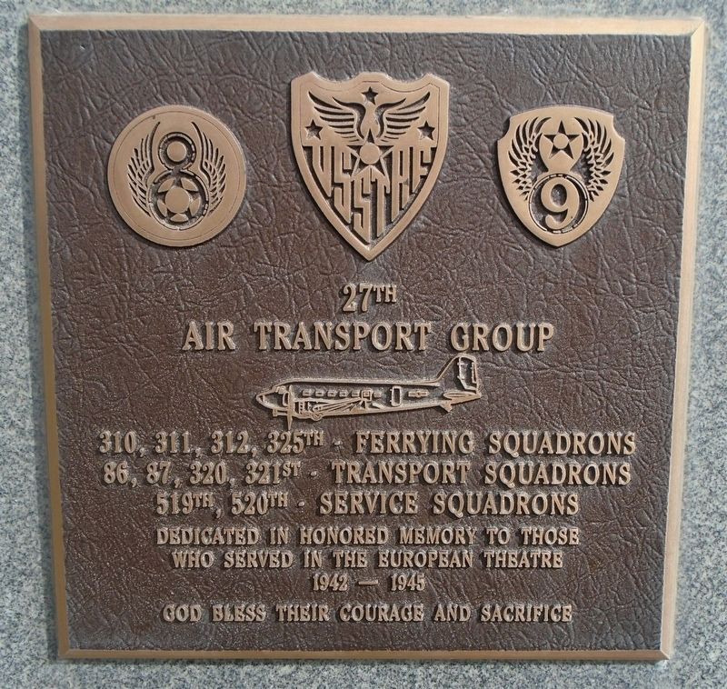 27th Air Transport Group Marker image. Click for full size.