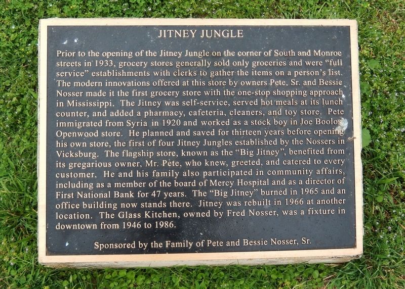 Jitney Jungle Marker image. Click for full size.