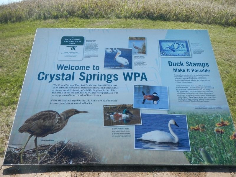 Welcome to Crystal Springs WPA Marker image. Click for full size.