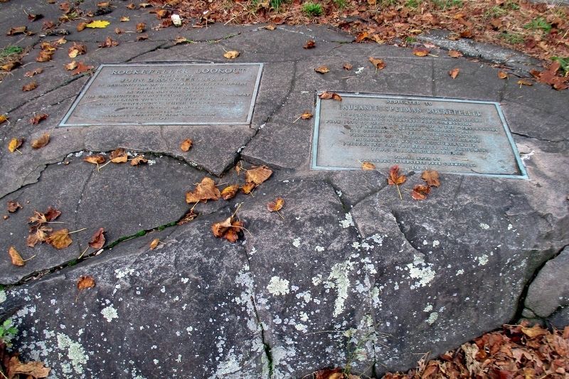 Rockefeller Lookout plaques. Click for full size. Rockefeller Lookout plaques image. Click for full size.