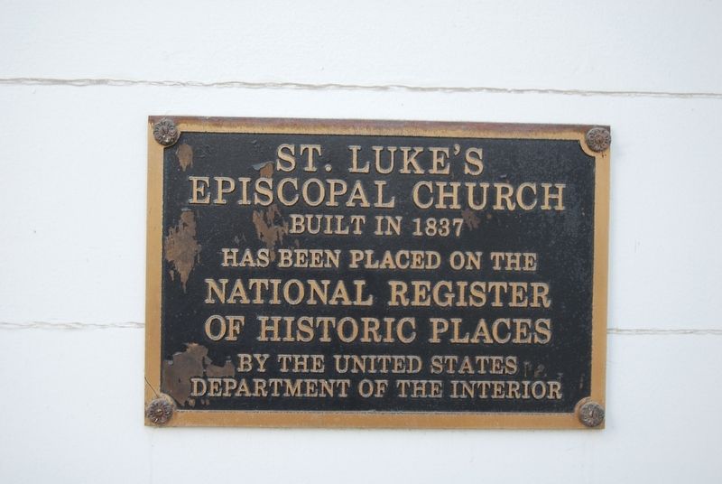 St. Luke's Episcopal Church NRHP Marker image. Click for full size.