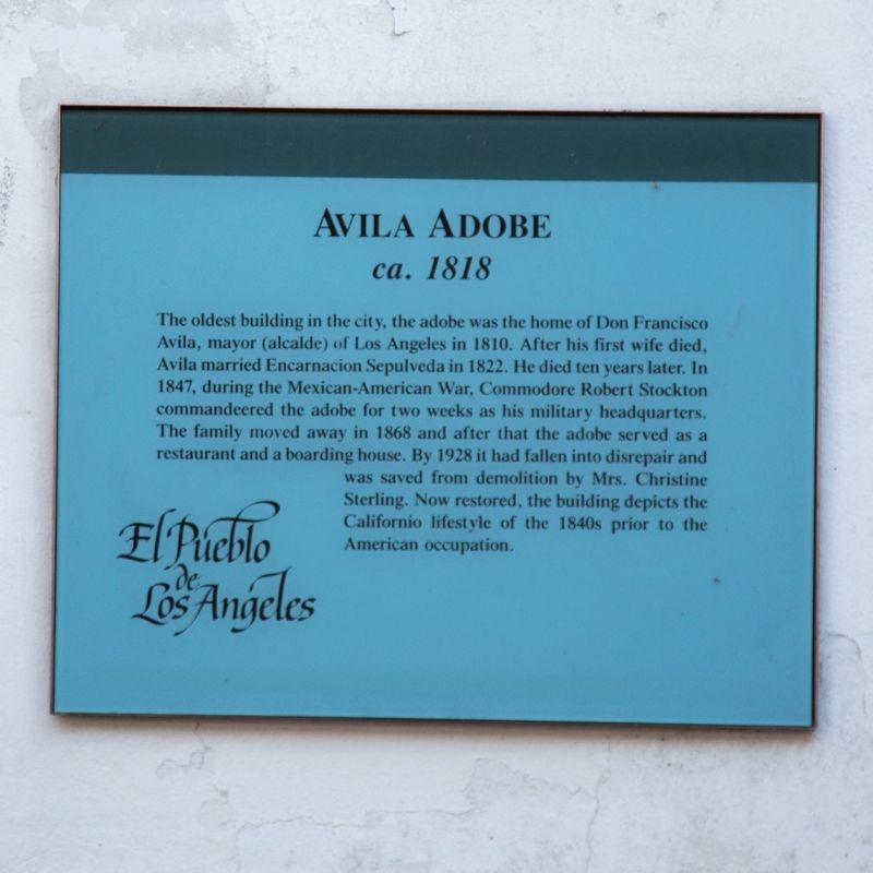 Avila Adobe Marker. Click for full size. Avila Adobe Marker image. Click for full size.