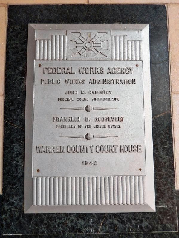Federal Works Agency Marker image. Click for full size.