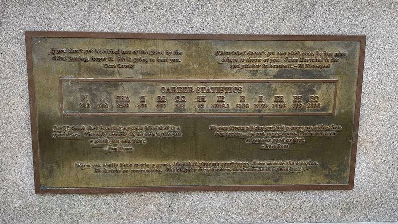 Juan Antonio Marichal Sanchez Marker - quotes panel image. Click for full size.