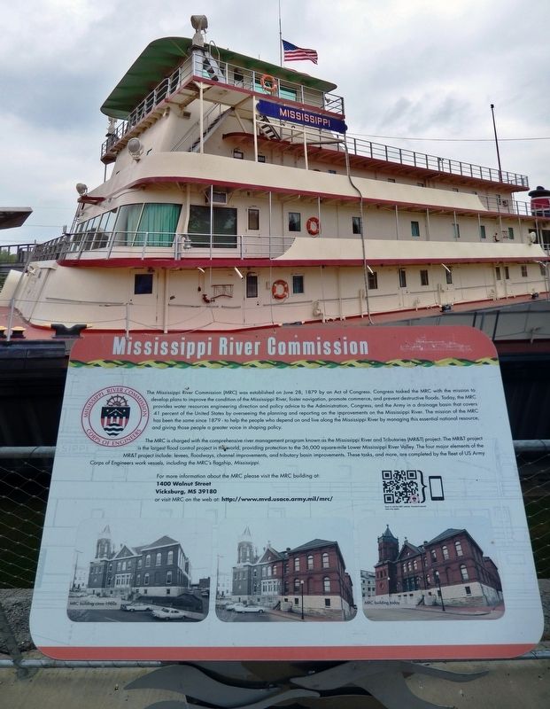 Mississippi River Commission Marker. Click for full size. Mississippi River Commission Marker image. Click for full size.