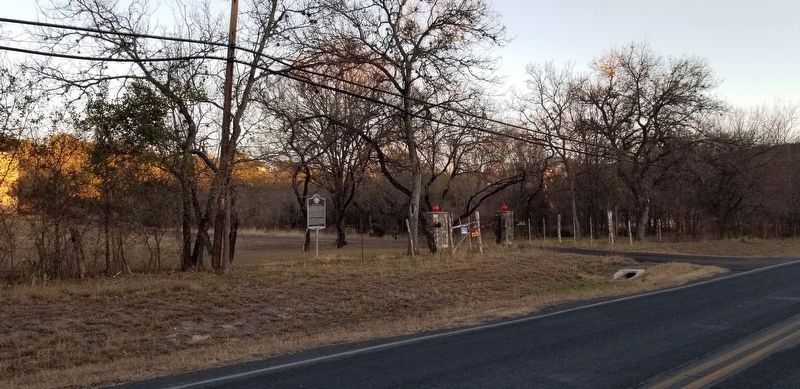 The view of the Marnoch Homestead Marker from the road. Click for full size. The view of the Marnoch Homestead Marker from the road image. Click for full size.