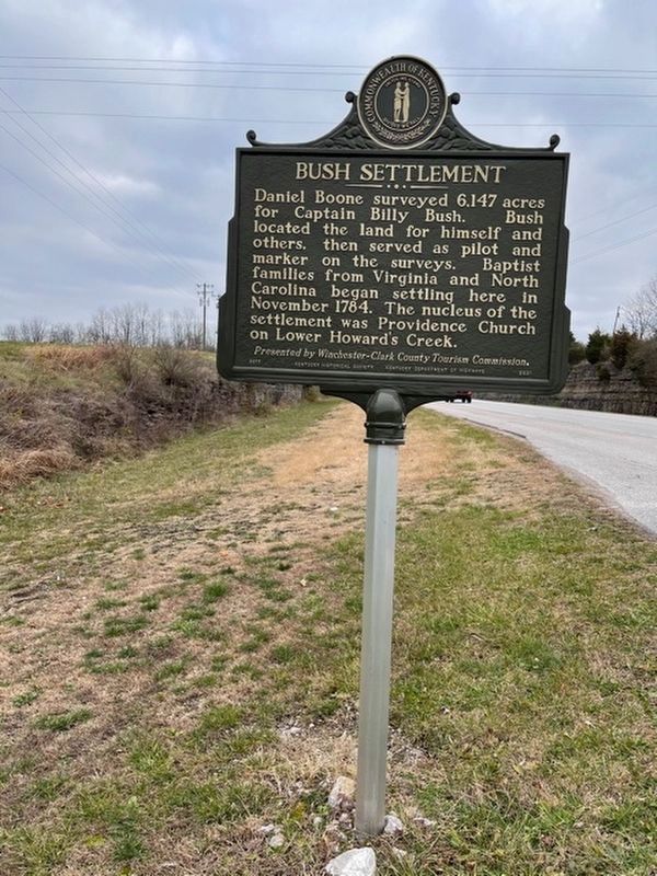 Bush Settlement side of the marker image. Click for full size.
