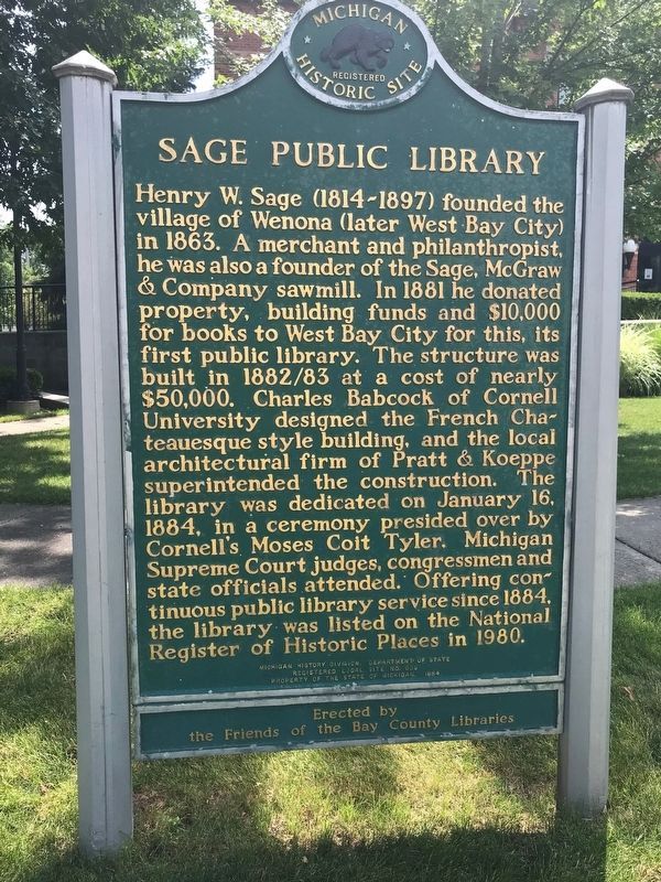 Sage Public Library Marker image. Click for full size.