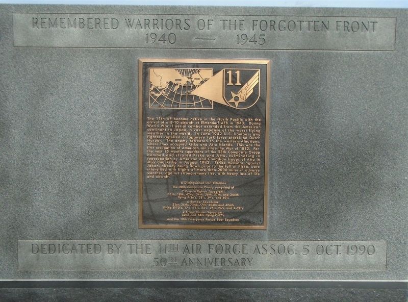 11th Air Force Marker. Click for full size. 11th Air Force Marker image. Click for full size.