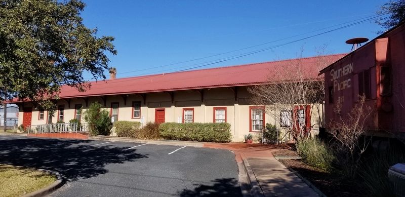 The old Railroad Depot is now the Weimar Public Library.. Click for full size. The old Railroad Depot is now the Weimar Public Library. image. Click for full size.
