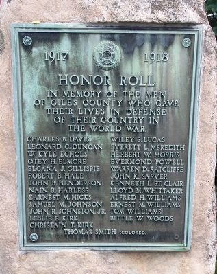 World War Honor Roll image. Click for full size.