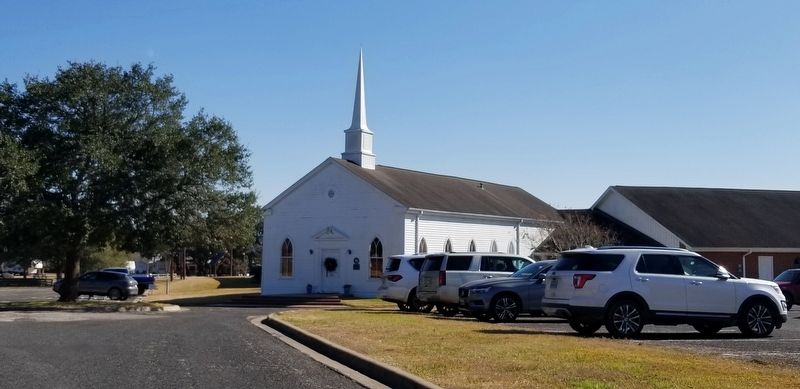The view of the Schulenburg Baptist Church from the street.. Click for full size. The view of the Schulenburg Baptist Church from the street. image. Click for full size.