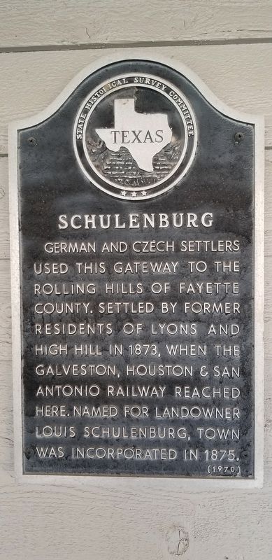 Schulenburg Marker image. Click for full size.