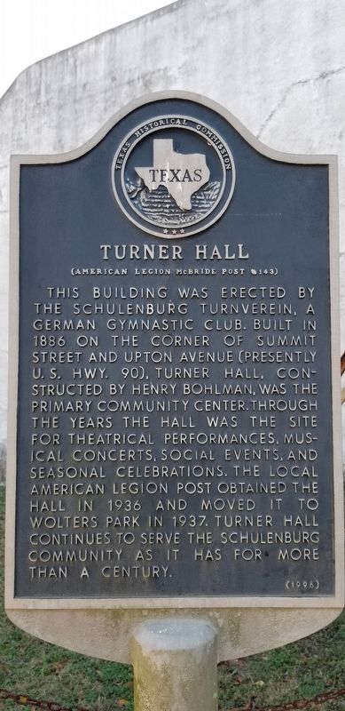 Turner Hall Marker. Click for full size. Turner Hall Marker image. Click for full size.