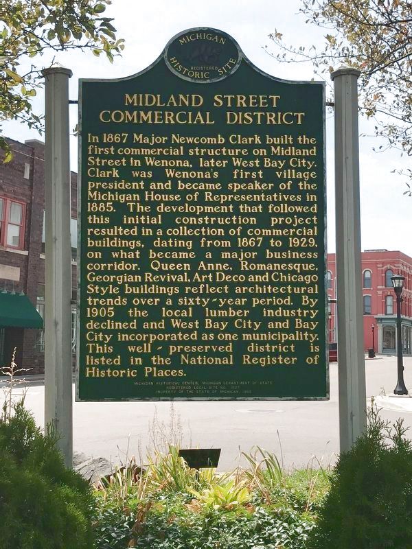 Midland Street Commercial District Marker, Side Two image. Click for full size.