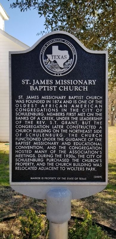 St. James Missionary Baptist Church Marker. Click for full size. St. James Missionary Baptist Church Marker image. Click for full size.