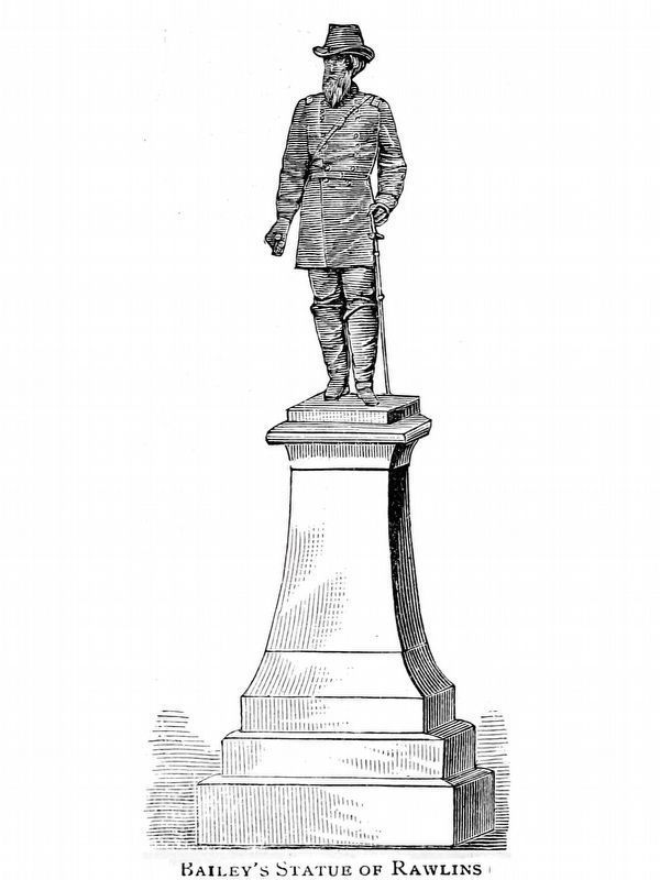 John A. Rawlins Statue<br>by Joseph Bailey<br>1874 image. Click for full size.