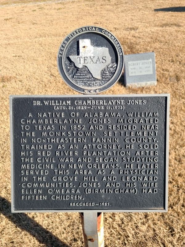 Dr. William Chamberlayne Jones Marker. Click for full size. Dr. William Chamberlayne Jones Marker image. Click for full size.