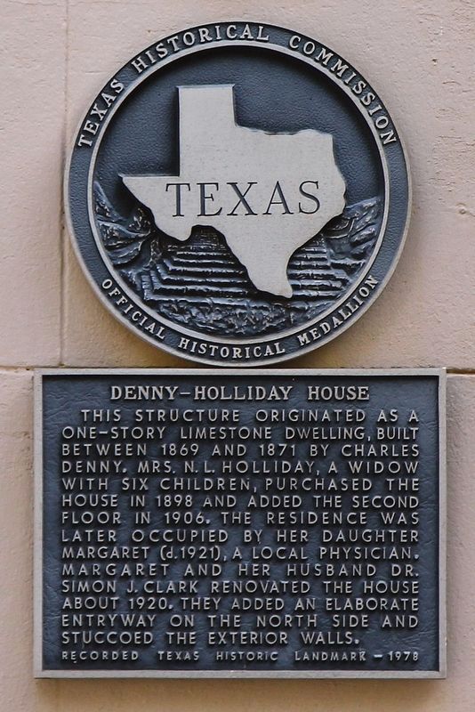 Denny-Holliday House Marker image. Click for full size.