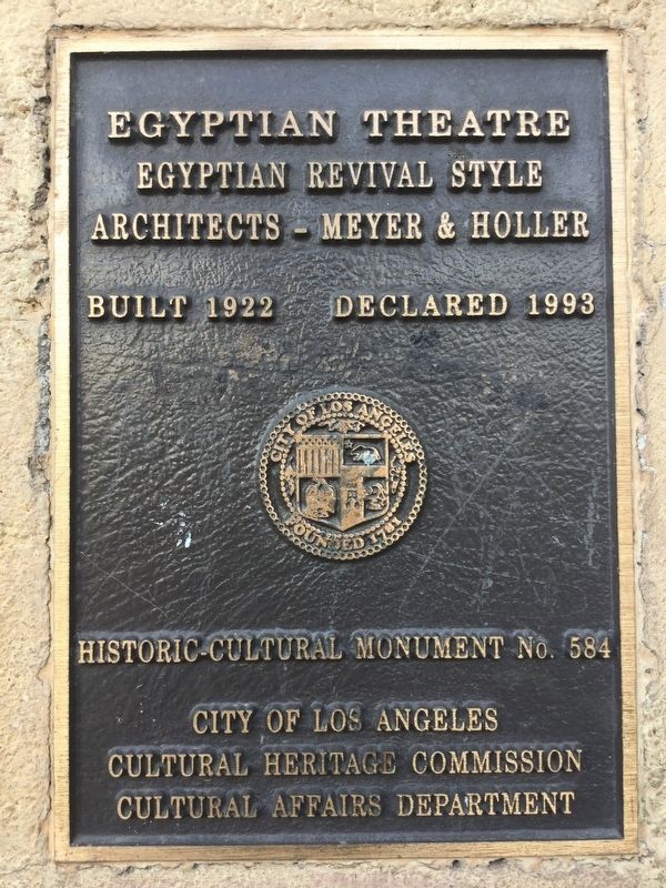 Egyptian Theatre Marker image. Click for full size.