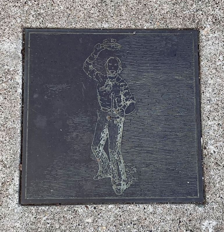 Spear Street Marker, bottom right plaque image. Click for full size.